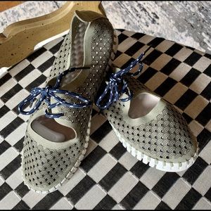 Ilse Jacobsen Tulip3173 Army Women’s Lace Up Sneakers 37